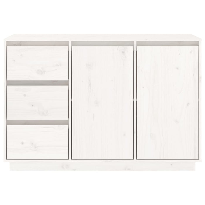 Credenza Bianca 111x34x75 cm in Legno Massello di Pino cod mxl 5795