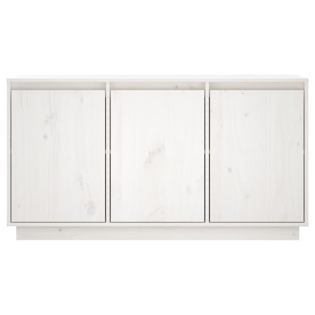 Credenza Bianca 111x34x60 cm in Legno Massello di Pino cod mxl 15055