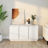 Credenza Bianca 111x34x60 cm in Legno Massello di Pino cod mxl 15055