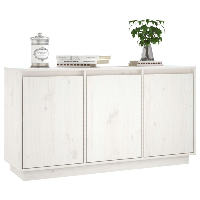 Credenza Bianca 111x34x60 cm in Legno Massello di Pino cod mxl 15055