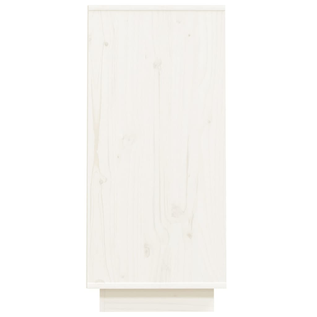 Mobile Consolle Bianco 60x34x75 cm in Legno Massello di Pino 813820