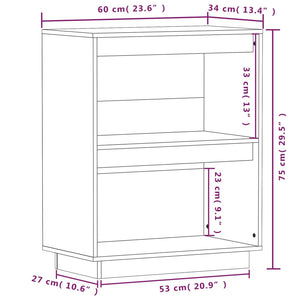 Mobile Consolle Miele 60x34x75 cm in Legno Massello di Pino cod mxl 5770