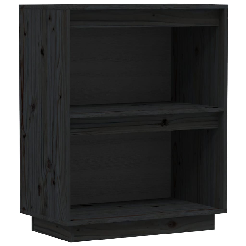 Mobile Consolle Nero 60x34x75 cm in Legno Massello di Pino 813823