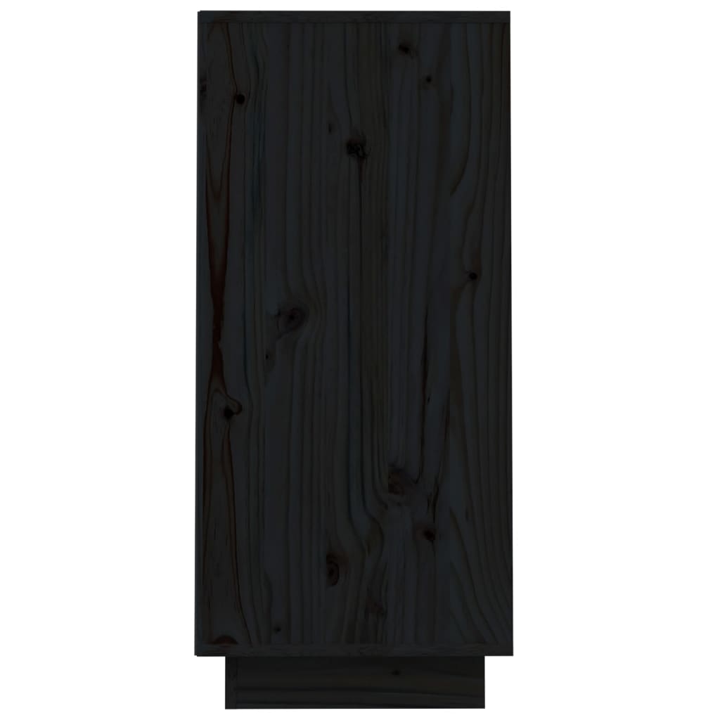 Mobile Consolle Nero 60x34x75 cm in Legno Massello di Pino 813823