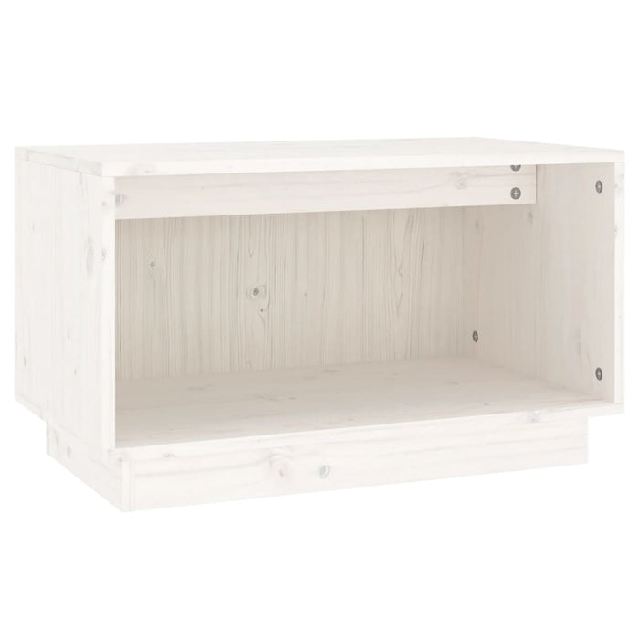 Mobile Porta TV Bianco 60x35x35 cm in Legno Massello di Pino cod 11104