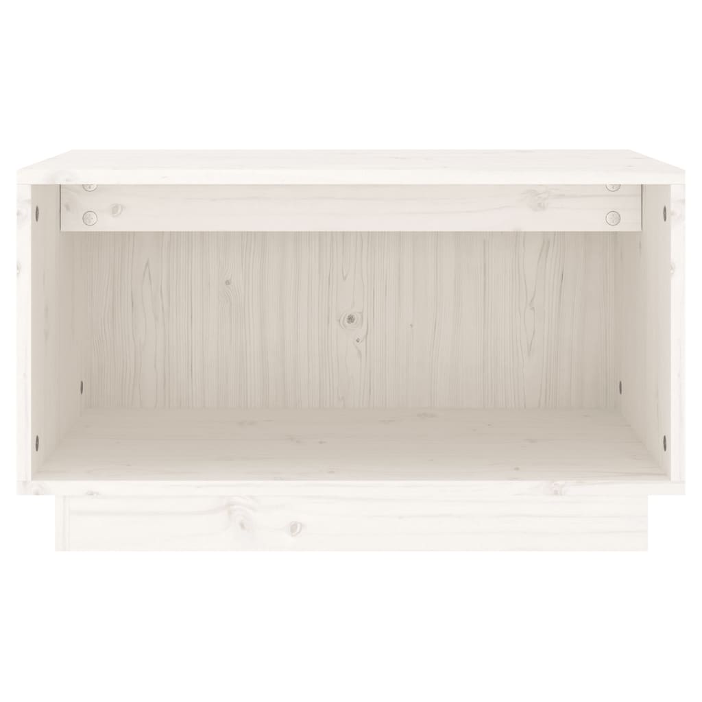 Mobile Porta TV Bianco 60x35x35 cm in Legno Massello di Pino cod 11104