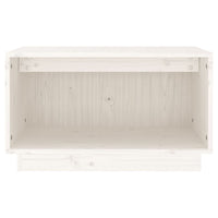 Mobile Porta TV Bianco 60x35x35 cm in Legno Massello di Pino cod 11104