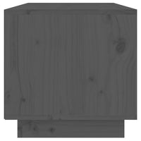 Mobile Porta TV Grigio 60x35x35 cm in Legno Massello di Pino 813826