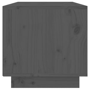 Mobile Porta TV Grigio 60x35x35 cm in Legno Massello di Pino 813826