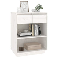 Mobile Consolle Bianco 60x34x75 cm in Legno Massello di Pino cod mxl 27894