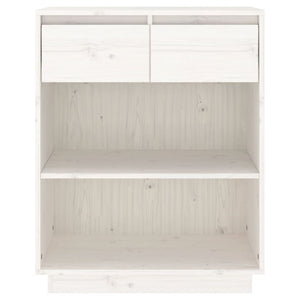 Mobile Consolle Bianco 60x34x75 cm in Legno Massello di Pino cod mxl 27894