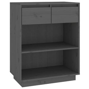 Mobile Consolle Grigio 60x34x75 cm in Legno Massello di Pino 813836