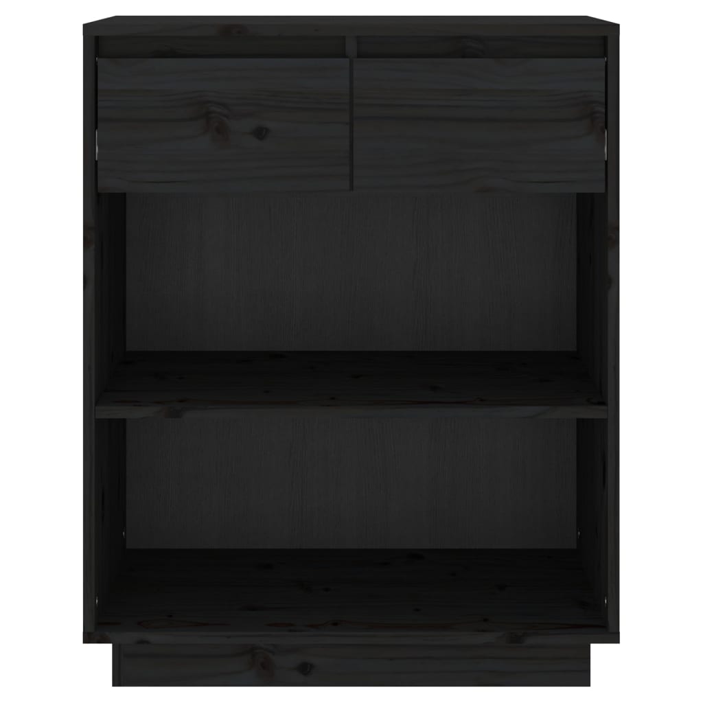 Mobile Consolle Nero 60x34x75 cm in Legno Massello di Pino cod mxl 20342