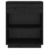 Mobile Consolle Nero 60x34x75 cm in Legno Massello di Pino cod mxl 20342