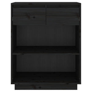 Mobile Consolle Nero 60x34x75 cm in Legno Massello di Pino cod mxl 20342