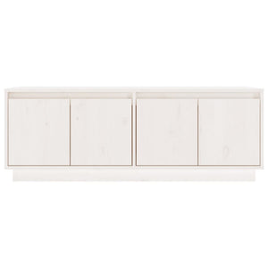 Mobile Porta TV Bianco 110x34x40 cm in Legno Massello di Pino 813850