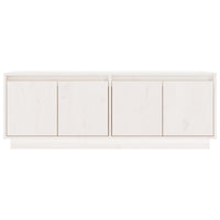 Mobile Porta TV Bianco 110x34x40 cm in Legno Massello di Pino 813850