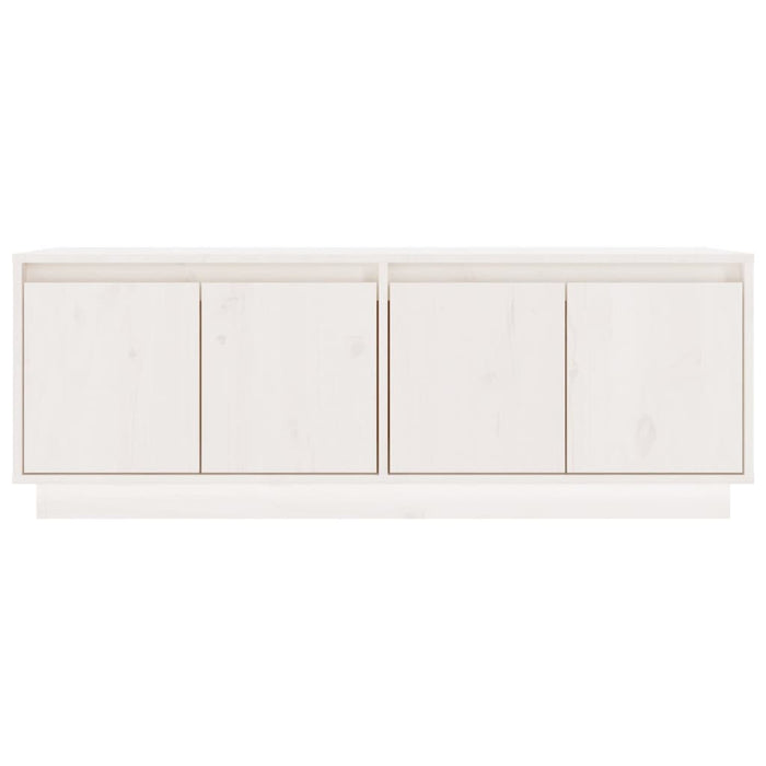 Mobile Porta TV Bianco 110x34x40 cm in Legno Massello di Pino 813850