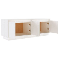 Mobile Porta TV Bianco 110x34x40 cm in Legno Massello di Pino 813850