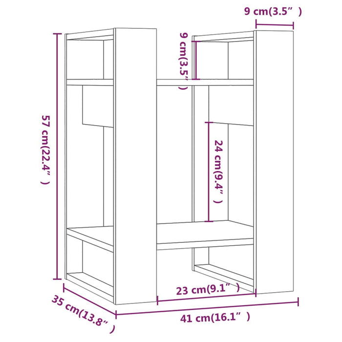 Libreria/Divisorio 41x35x57 cm in Legno Massello di Pino 813854