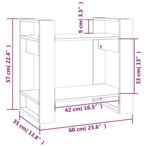 Libreria/Divisorio Miele 60x35x57 cm in Legno Massello cod mxl 16593