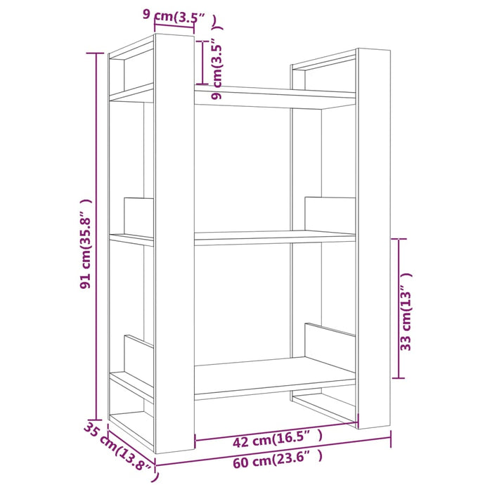 Libreria/Divisorio 60x35x91 cm in Legno Massello di Pino 813879