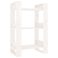 Libreria/Divisorio Bianco 60x35x91 cm in Legno Massello di Pino cod 11904