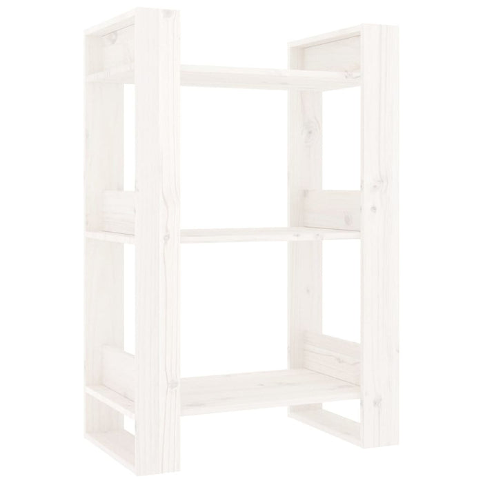 Libreria/Divisorio Bianco 60x35x91 cm in Legno Massello di Pino cod 11904