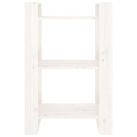 Libreria/Divisorio Bianco 60x35x91 cm in Legno Massello di Pino cod 11904