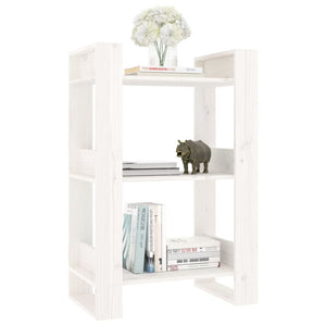 Libreria/Divisorio Bianco 60x35x91 cm in Legno Massello di Pino cod 11904