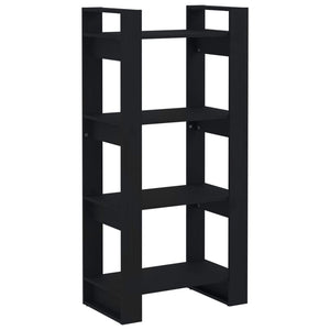 Libreria/Divisorio Nero 80x35x125 cm Legno Massello cod mxl 14165