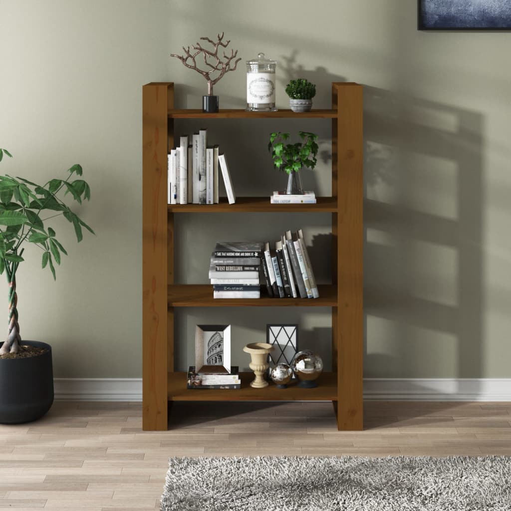 Libreria/Divisorio Miele 80x35x125 cm in Legno Massello