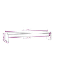 Supporto per Monitor Bianco 100x27x15 cm Legno Massello di Pino