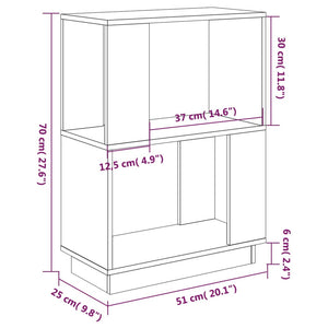 Libreria/Divisorio Grigio 51x25x70 cm in Legno Massello di Pino 814031