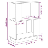 Libreria/Divisorio Miele 51x25x70 cm in Legno Massello di Pino 814032