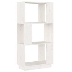 Libreria/Divisorio Bianco 51x25x101 cm Legno Massello di Pino 814035