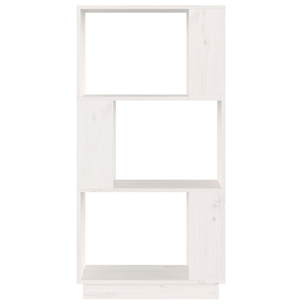 Libreria/Divisorio Bianco 51x25x101 cm Legno Massello di Pino 814035