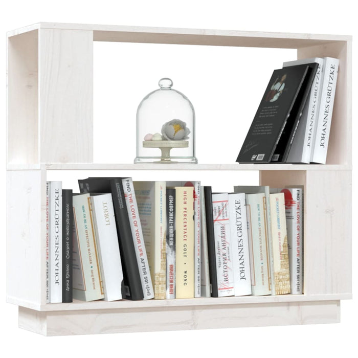 Libreria/Divisorio Bianco 80x25x70 cm in Legno Massello di Pino 814050