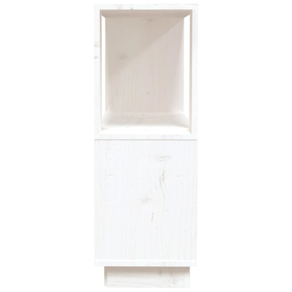 Libreria/Divisorio Bianco 80x25x70 cm in Legno Massello di Pino 814050