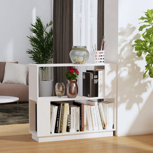 Libreria/Divisorio Bianco 80x25x70 cm in Legno Massello di Pino 814050