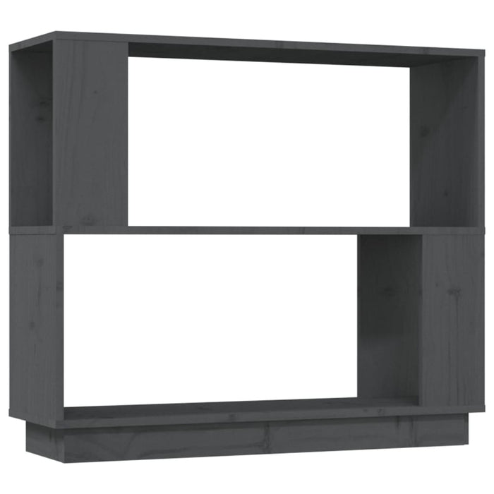 Libreria/Divisorio Grigio 80x25x70 cm in Legno Massello di Pino