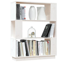 Libreria/Divisorio Bianco 80x25x101 cm Legno Massello di Pino 814055