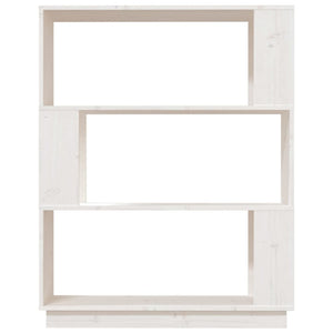 Libreria/Divisorio Bianco 80x25x101 cm Legno Massello di Pino 814055