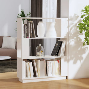 Libreria/Divisorio Bianco 80x25x101 cm Legno Massello di Pino 814055