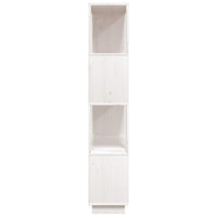 Libreria/Divisorio Bianco 80x25x132 cm Legno Massello di Pino cod mxl 16520