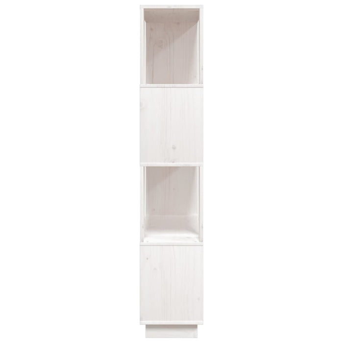 Libreria/Divisorio Bianco 80x25x132 cm Legno Massello di Pino cod mxl 16520