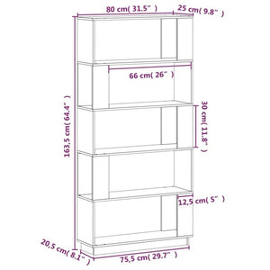 Libreria/Divisorio 80x25x163,5 cm Legno Massello di Pino cod mxl 33766