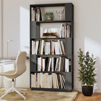 Libreria/Divisorio Grigio 80x25x163,5 cm Legno Massello di Pino cod mxl 22546