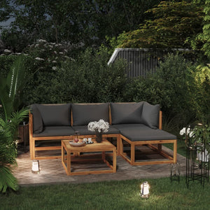 Set Salotto da Giardino 5 pz con Cuscini Legno Massello Acacia 3098667