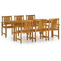 Set da Pranzo per Giardino 7 pz in Legno Massello di Acacia cod mxl 43291